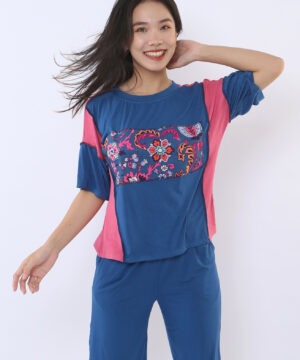 Bộ phối màu hồng xanh